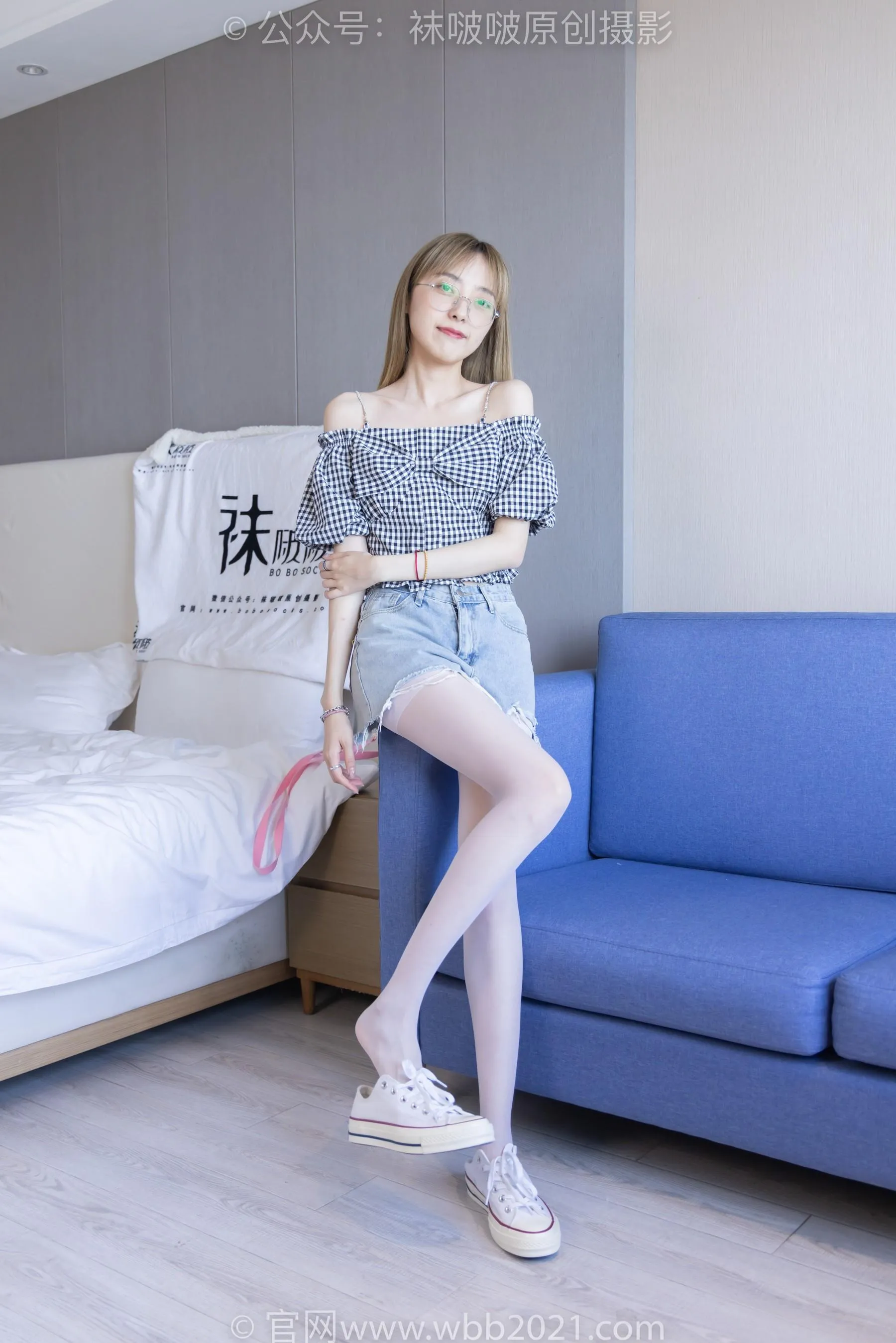 [BoBoSocks袜啵啵]NO.234 稚予-板鞋、白丝 [47P]插图2